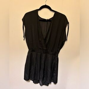Black Satin Romper (Size:M, from dynamite)